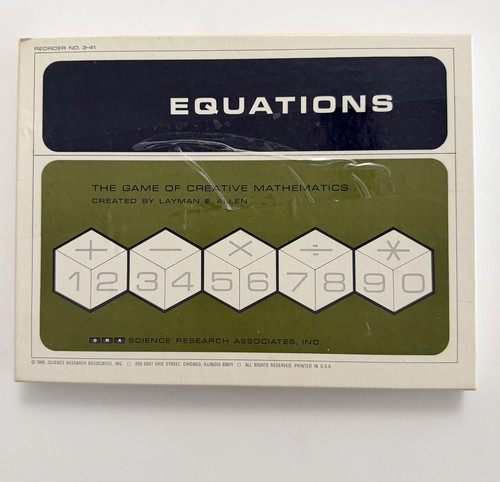 Vtg 1966 equations game - 1966, of