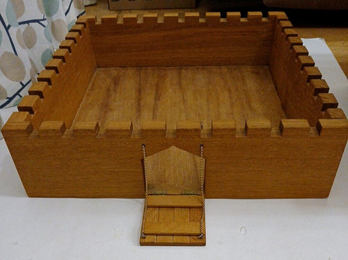 Wooden toy fort - wooden, fort,