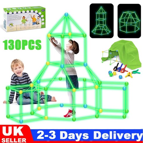 130pcs kids construction fort - kids,