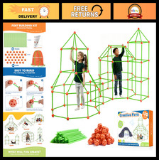 130-Piece Kids Fort Building